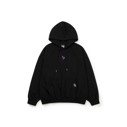 Cute monster embroidery Black 3