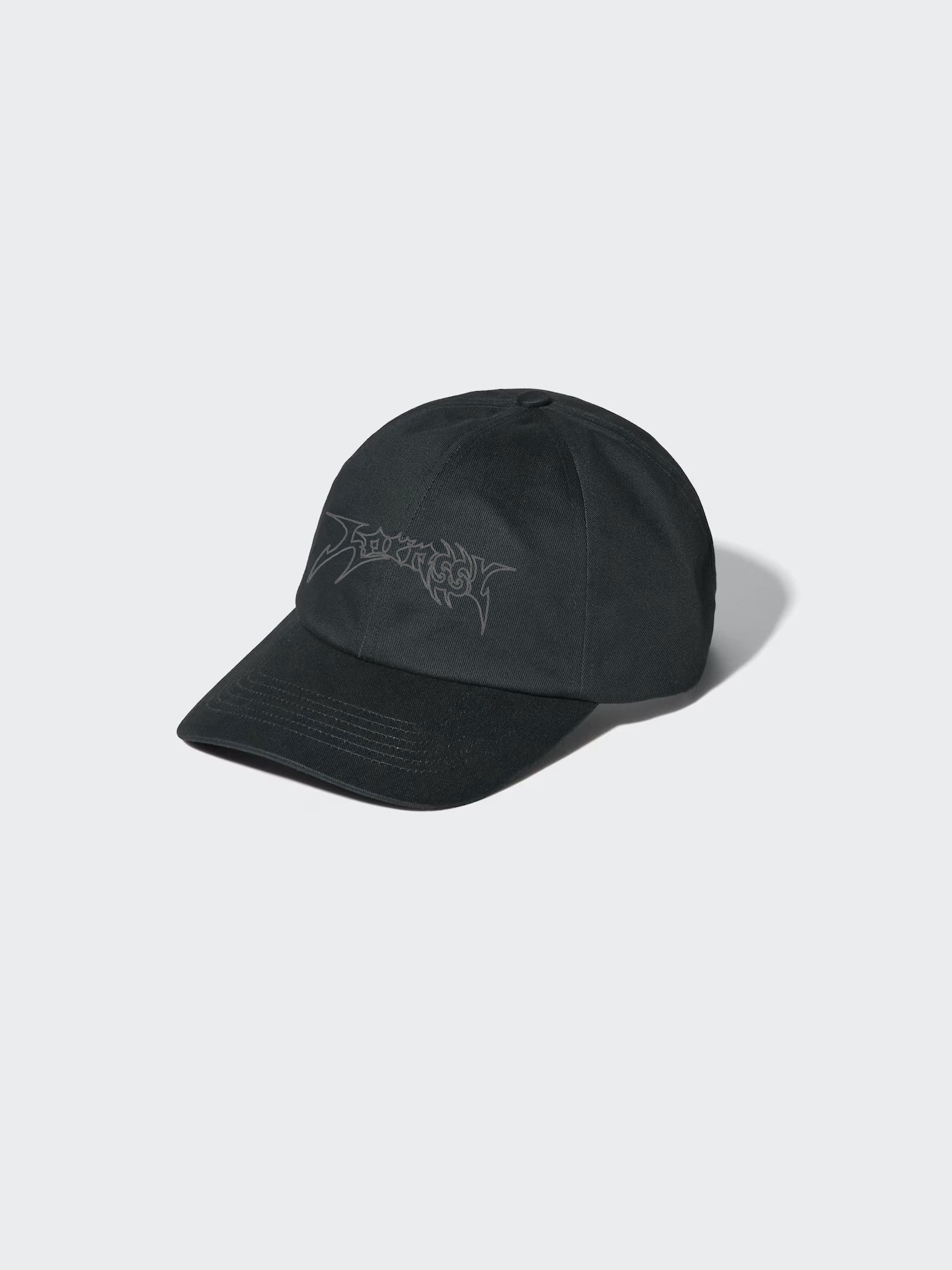 Side view of black embroidery ball cap by HORNSSY