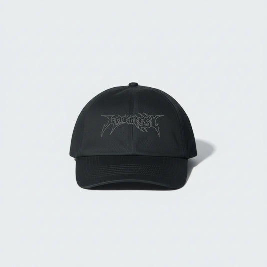 HORNSSY Shadow Veil Cap front view black streetwear hat