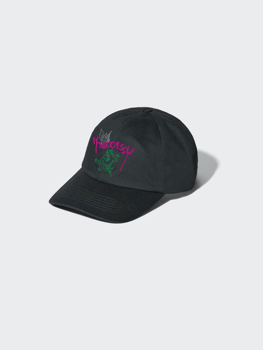 HORNSSY Venom Script purple embroidery streetwear cap front view